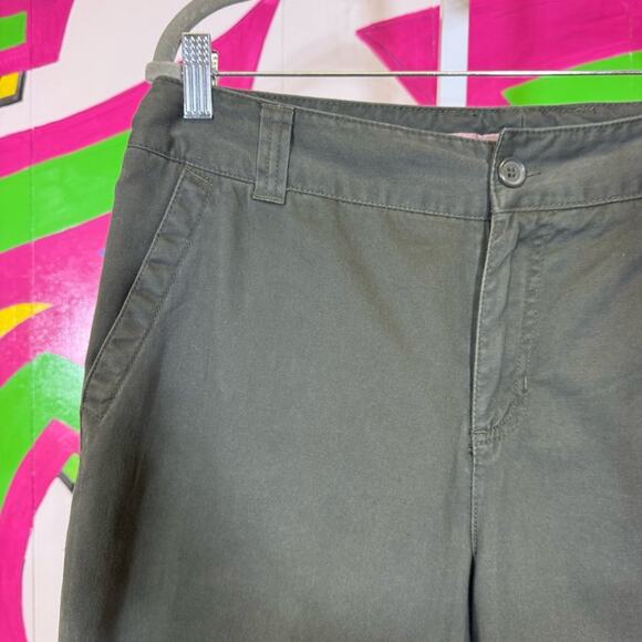 Caribbean Joe, Green Straight Leg Pants. Size 12. Have been hemmed and altered. - Picture 4 of 7